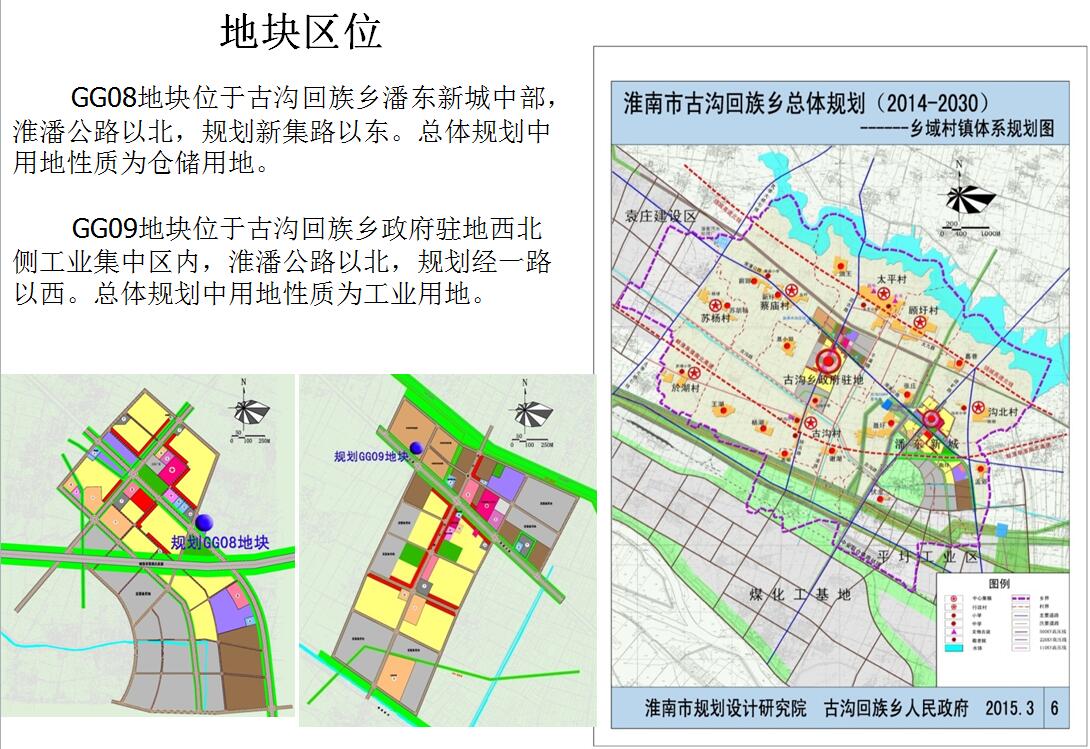 淮南潘集区古沟回族乡gg08,gg09地块控制性详细规划