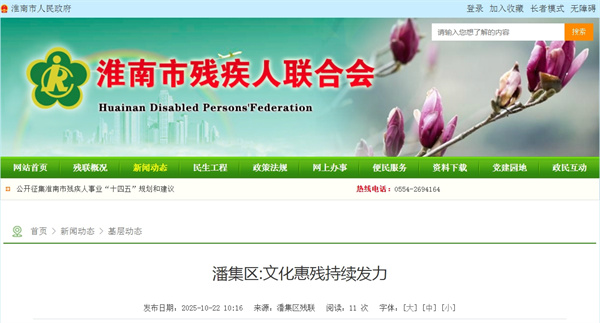 淮南市潘集区文化惠残持续发力